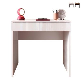 Lux Escritorio Compacto 78x50x76cm Oficina Habitaci&oacute;n Con Caj&oacute;n Kirk - Blanco