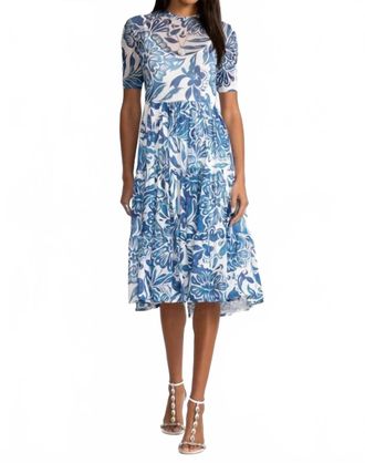 Johnny Was Mesh Tiered Dress With Slip - Plus In Bethany