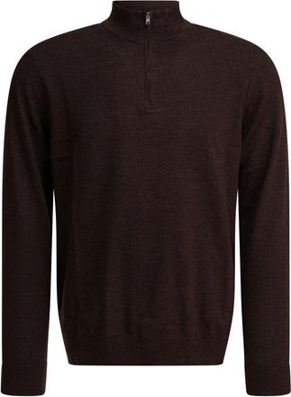 Nn.07 Gustav Zip Sweater - Heren - Coltruien - Bruin - M - Katoen - Truien & Vesten