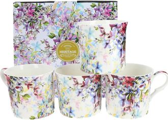 OEM Heritage, Juego De 4 Tazas De 295 Ml - Malvern, Flores