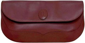 Cartier Pre-owned Leather Clutch - Dames - Vintage Clutch - Rood - ONE Size - Leer - Vintage