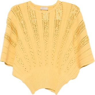 Elie Saab Top con decorazione - Giallo