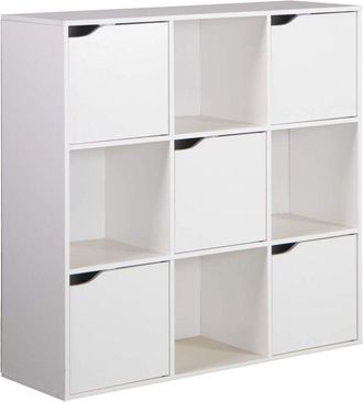 Mobili Rebecca Mobili Rebecca - Estanter&iacute;a Rebecca Mobili Vesparia 90x90x30 Aglomerado Blanco Moderno