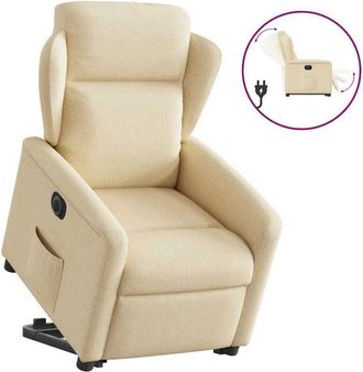 vidaXL Vidaxl - Sill&oacute;n El&eacute;ctrico Reclinable Elevable De Tela Color Crema