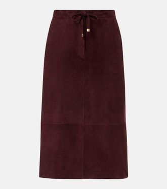 Max Mara Suede midi skirt