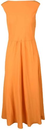 Erika Cavallini Semi Couture Maxi-jurk - Dames - Maxi kleedjes - Oranje - XS - Kleedjes