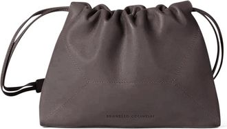 Brunello Cucinelli Tassen, Dames, Bruin, ONE Size, Bucket Bags