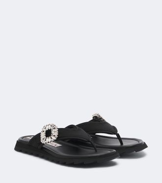 Roger Vivier Slidy Viv embellished thong sandals