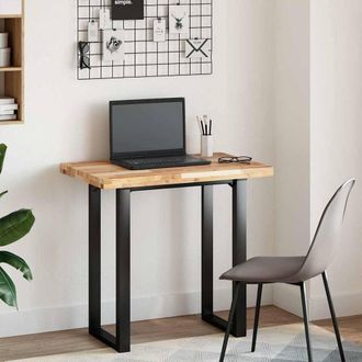 Berkfield Home Table Top Rectangular 100x50x4 cm Solid Wood Acacia in Brown | Size: 100 x 50 x 4 cm