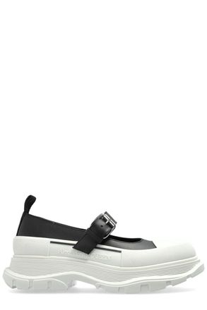 Alexander McQueen Bicolor Leren en Rubber Ballerinas