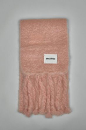 Jil Sander Logo Patch Fringe-Detailed Scarf