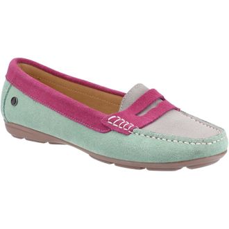 Hush Puppies Dames/dames Margot su&egrave;de instappers (Groen/Roze/Grijs)