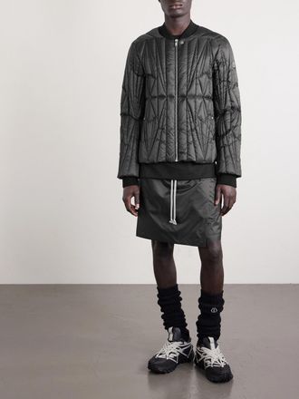 Rick Owens + Moncler Logo-Appliqu&eacute;d Quilted Shell Down Jacket
