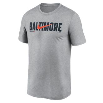 Nike Baltimore Orioles Swoosh Legend Nike Mens Dri-FIT MLB T-Shirt in Grey | NKGK06GOLE-RSQ