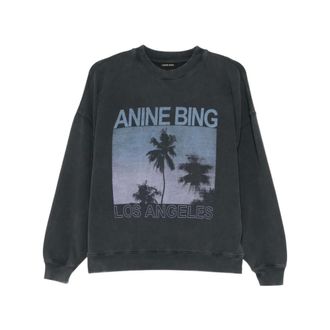 Anine Bing Sweatshirts, female, Gray, Size: M Sweatshirt