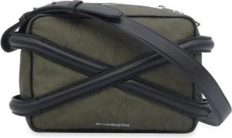 Alexander McQueen Harness Camera Tas in Khaki - Dames - Schoudertassen - Groen - ONE Size - Tassen