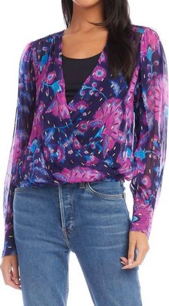 Fifteen Twenty Drape Front Top In Print
