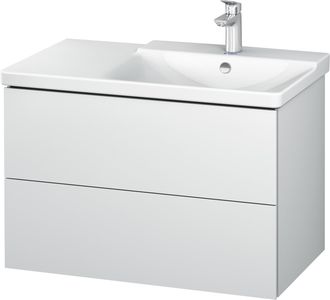 Duravit Duravit L-cube Mueble De Pared De 820mm De Ancho, Profundidad 481, 2 Cajones, Cabe p3 Comfort Art&iacute;culo 233485, Derecho De Cuenca, Color: Blanco Mate D