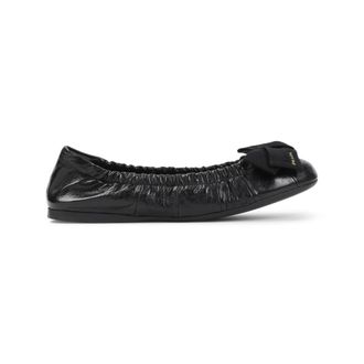 Prada Ballerinas, female, Black, Size: 6 1/2 US Calf Leather Ballerinas