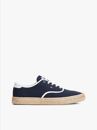 Tommy Hilfiger Canvas Espadrille Hybrid Trainers With Linen
