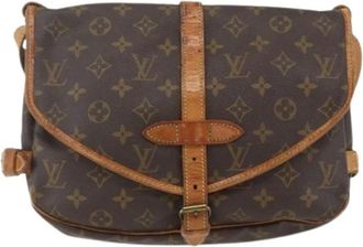 Louis Vuitton Pre-owned Cross Body Bags, female, Brown, Size: ONE SIZE Pre-owned Canvas Cross Body Bag
