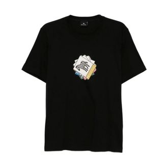Paul Smith Logo-print Short-sleeve T-shirt - male - PS By Paul Smith - T-Shirts - Black - 2XL - Tops