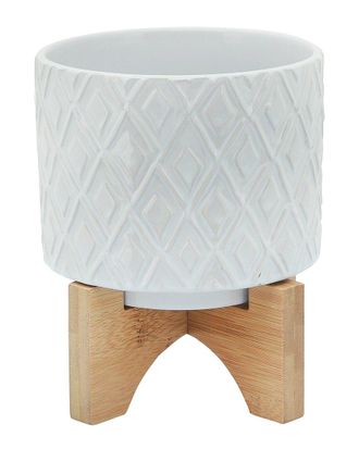 Sagebrook Home Diamond Planter With Stand