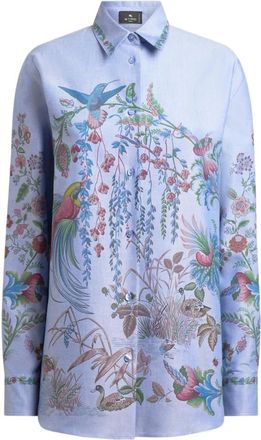 Etro Overhemden, Dames, Veelkleurig, M, X0802 Regular Button-up Shirt