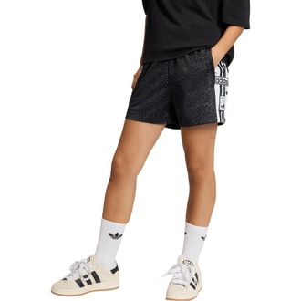 adidas Originals Print Adibreak Shorts in Black/Grey Six at Nordstrom, Size X-Small
