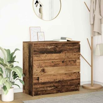 Berkfield Home Sideboard Old Wood 80x35x76 cm Engineered Wood in Brown | Size: 80 x 35 x 76 cm