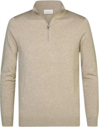 Profuomo Tijdloos Gebreide Kleding voor Ultiem Comfort - Heren - Coltruien - Beige - 2XL - Truien & Vesten