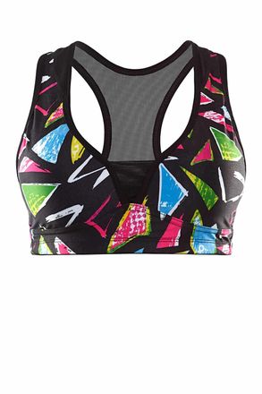 Winshape Sport-BH WINSHAPE PUSB103-Disco, Damen, Gr. XS, bunt (disco, mesh), 80% Polyester, 20% Elasthan, BHs Sport-BH, Mesh Push-up BH