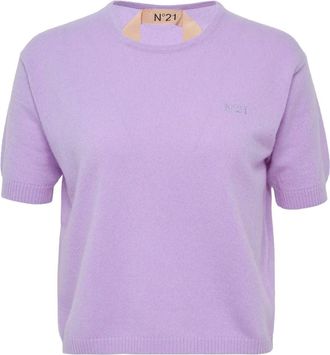 N°21 crew-neck cashmere sweater - women - Cashmere - 40 - Purple