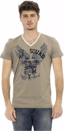 Trussardi Action Katoenen T-shirt - Heren - T-shirts - Groen - 2XL - Katoen - Tops