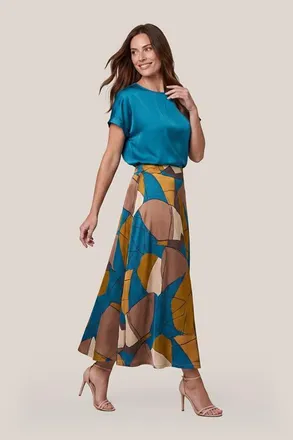 Mart Visser Caila Print Rok Petrol / Multi