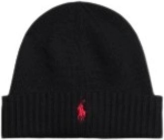 Polo Ralph Lauren Berretto in lana con Pony - - Accessories - Uomo - Nero - ONE SIZE