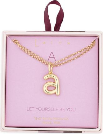 Leith Lowercase Initial Bubble Pendant Necklace in A- Gold at Nordstrom Rack