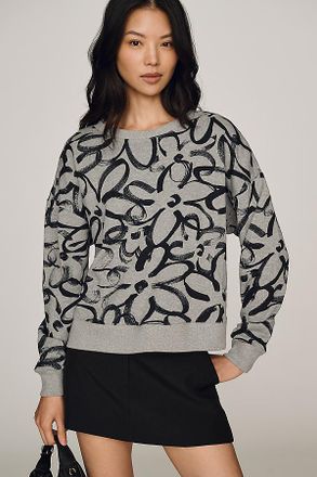 Maeve Sketchy Floral Sweatshirt