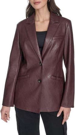 Levi's Faux Leather Blazer in Oxblood at Nordstrom, Size X-Large