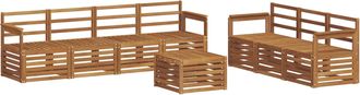 vidaXL Juegos De Sof&aacute;s 8 Uds. Natural Madera De Acacia S&oacute;lida Vidaxl