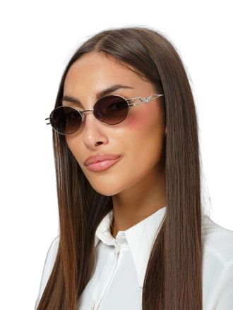 Zadig&Voltaire SZV464S Polished Palladium Metal Sunglasses - Gray