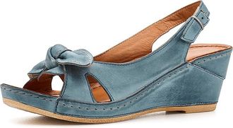 Spring Step Chassidy Womens Wedge Shoes Blue : EU 42 (US Womens 10.5-11) M, Leather
