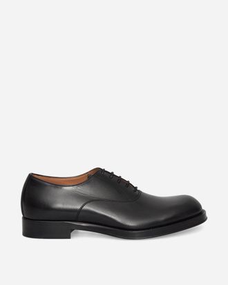 Dries Van Noten Leather Oxford Shoes Black