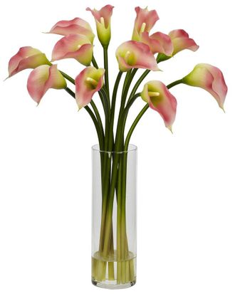Nearly Natural Mini Calla Lily Silk Flower Arrangement