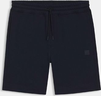 HUGO BOSS Mens Boss Sewalk Logo Badge Shorts in Dark Blue
