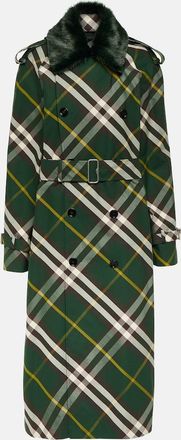 Burberry Burberry Check cotton gabardine trench coat