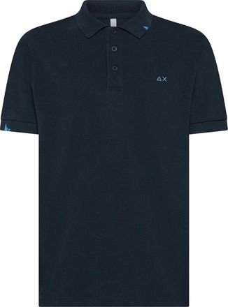 Sun 68 Vintage Blauw Polyester Polo Shirt - Heren - Polos - Blauw - 2XL - Polyester - Tops