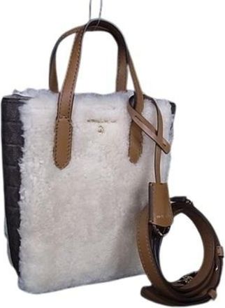 Michael Kors ivory Pvc Leather Handbag Shoulder Bag Tote Bag (Pre-Owned)