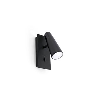Faro Barcelona Lao Lampada Da Parete Nero Led 4,5w 3000k Marca Faro