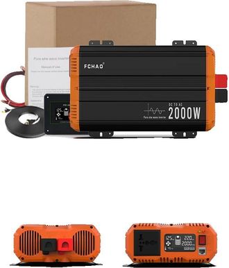 OEM Inversor Para Coche, Onda Sinusoidal Pura, Mando A Distancia, 2000w-24v, Europa, 24v, 220-240v
